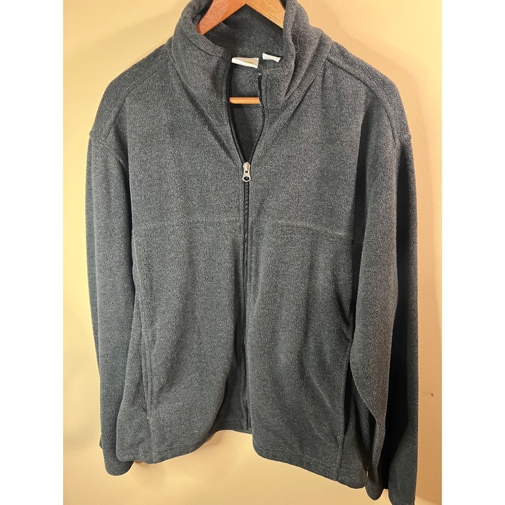 Bass Pro Shops Fleece Jacket Full Zip Gray Outdoors Coat Mens‎ L